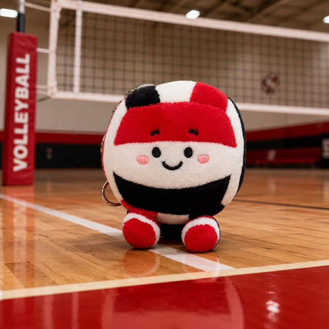 Red, White, and Black Plush Volleyball