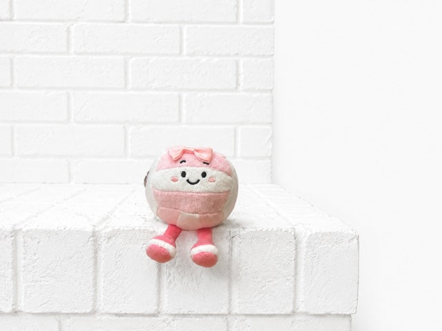 Pink & White Volleyball with Bow