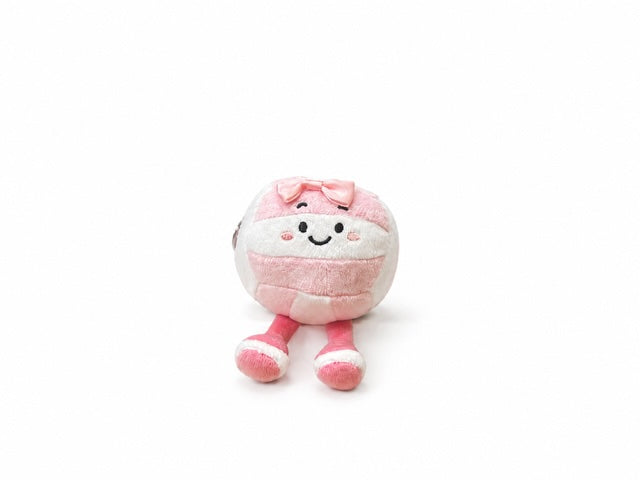 Pink & White Volleyball with Bow