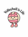 Pink Volleyball Sticker